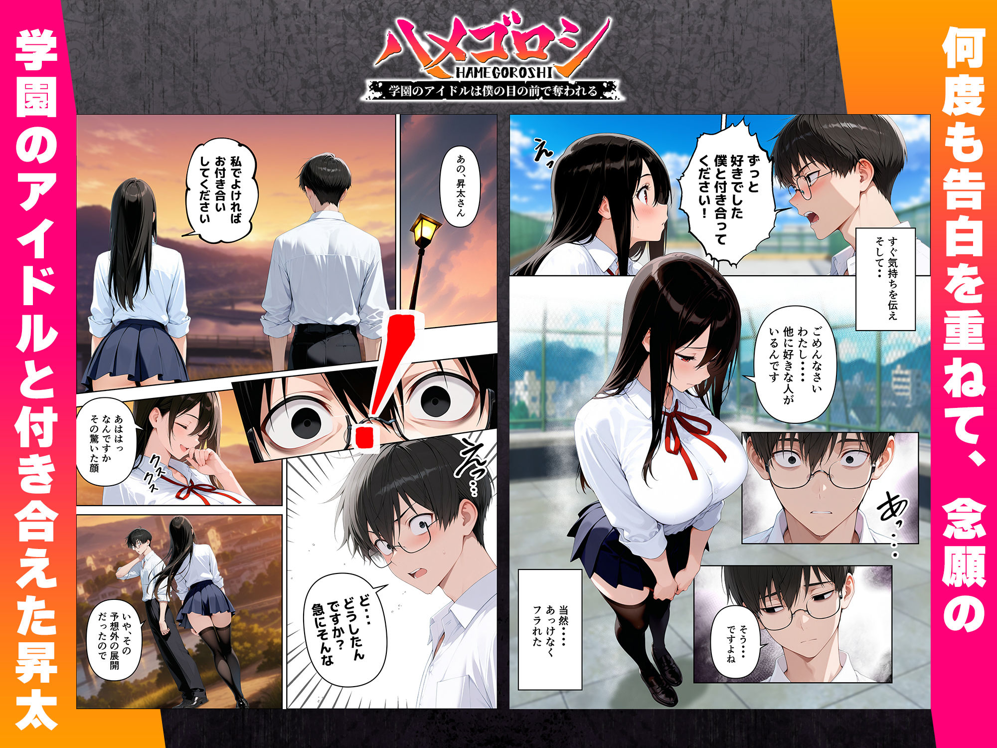 【本編345P！フルカラー】ハメゴロシ〜学園のアイドルは僕の目の前で奪われる〜_002